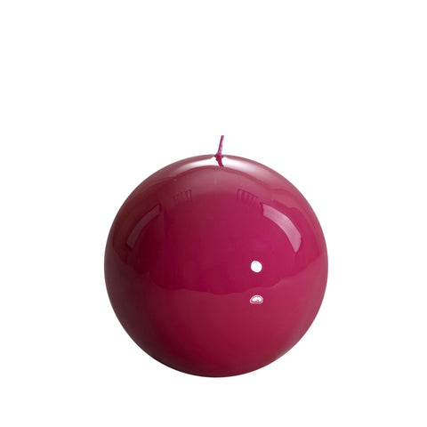 Candela sfera meloria fucsia laccato - d. 10 cm