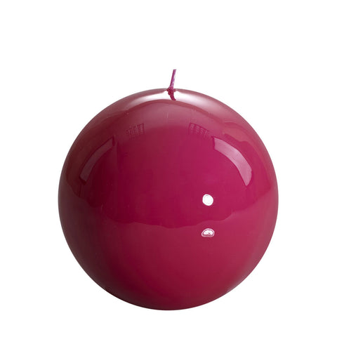 Candela sfera meloria fucsia laccato con cappelliera - 150 mm