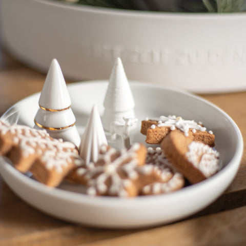 Bowl in porcellana con Alberelli e Cervo 3D dorati Räder