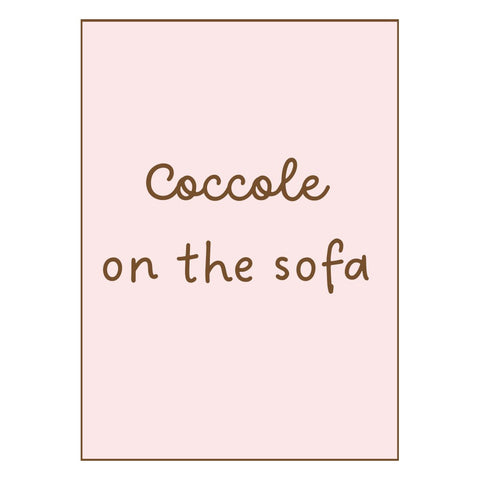 Plaid Frasi Coccole on the Sofa Rosa Marinette 145x185 cm
