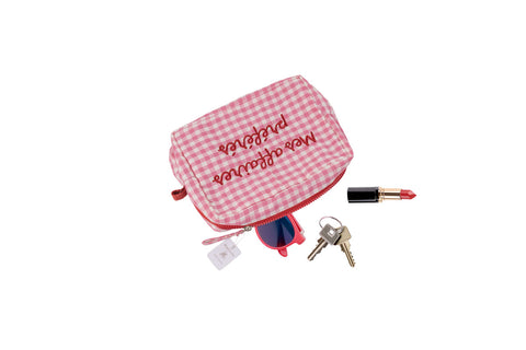Pochette Anna a quadretti rosa Marinette 20x15x6 cm – Mes Affaires Préférées