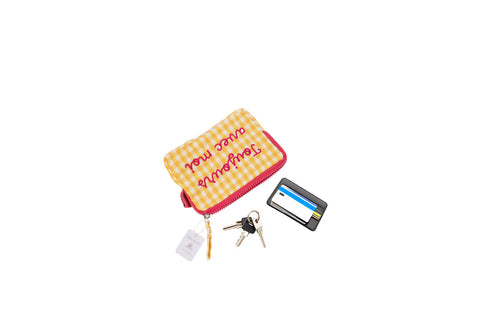 Pochette Matilde a quadretti yellow Marinette 15x10x2 cm – Toujours Avec Moi