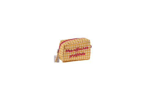 Pochette Sophie a quadretti yellow Marinette 15x10x8 cm – Mes Affaires Préférées