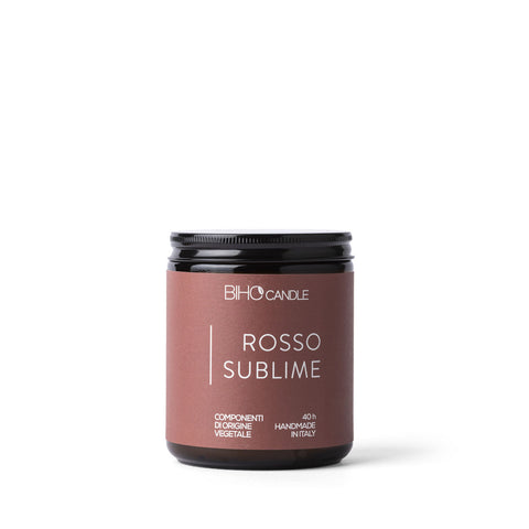 Rosso Sublime – Candela profumata in vetro con tappo in alluminio