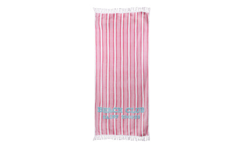 Telo mare fasciato Fushia Lagon Marinette Beach Club 90x190 cm