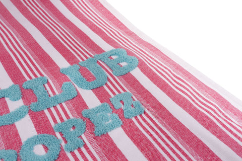Telo mare fasciato Fushia Lagon Marinette Beach Club 90x190 cm