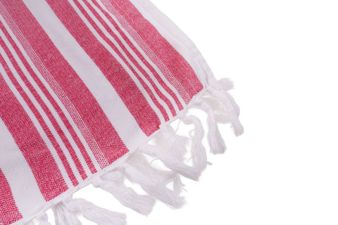 Telo mare fasciato Fushia Lagon Marinette Beach Club 90x190 cm