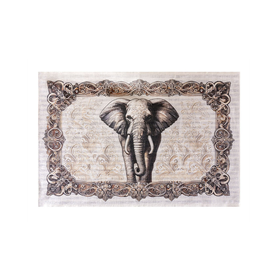 ABAKUHAUS Africain Set da tavola, Safari Animal Elephant, Decorazione della tavola in tessuto lavabile per sala da pranzo e cucina Impression numérique, Pêche Taupe ABAKUHAUS Africain Set da tavola, Safari Animal Elephant, Decorazione della tavola in tessuto lavabile per sala da pranzo e cucina Impression numérique, Pêche Taupe