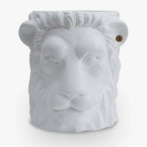 Vaso a forma di leone bianco Lion Pot grande